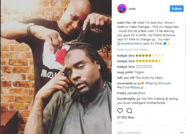 US-Nigerian Rapper Wale Cuts Off His Signature Dreads